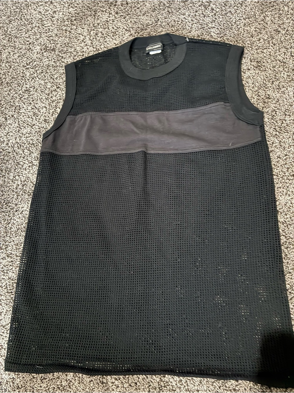 All-Black Mesh Sleeveless Top vintage